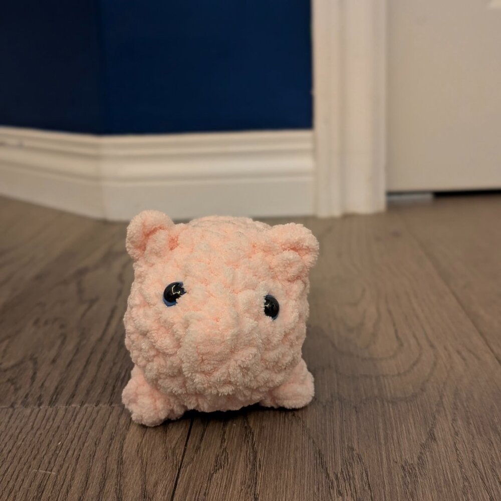 Chubby Pink Plush Pig Stuffed Animal